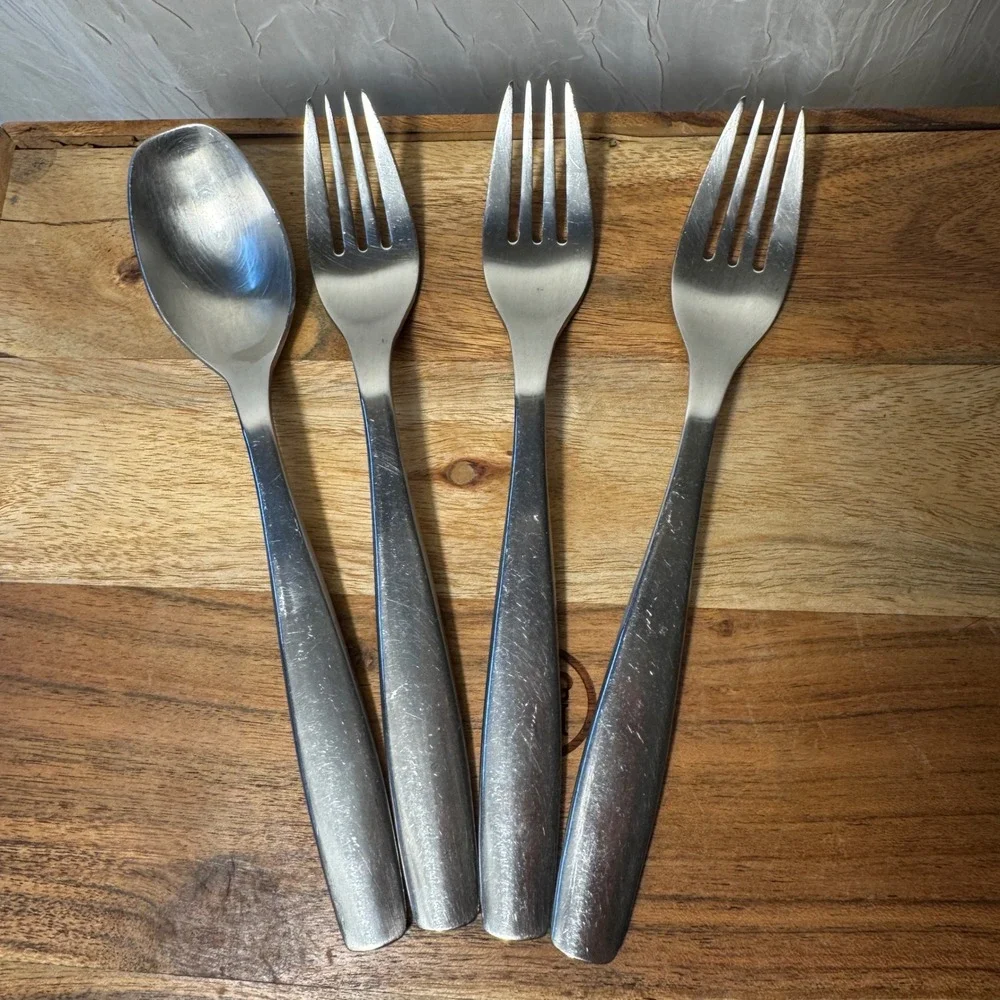 Stanley Roberts Flatware Set Silver 18/10 Stainless 4pc Forks Spoon